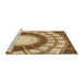 Sideview of Machine Washable Transitional Dark Bisque Brown Rug, wshpat671brn