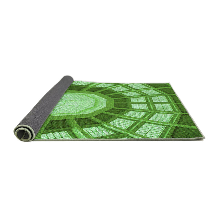 Thickness of Patterned Green Rug, pat671grn