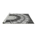 Sideview of Machine Washable Transitional Cloud Gray Rug, wshpat671gry