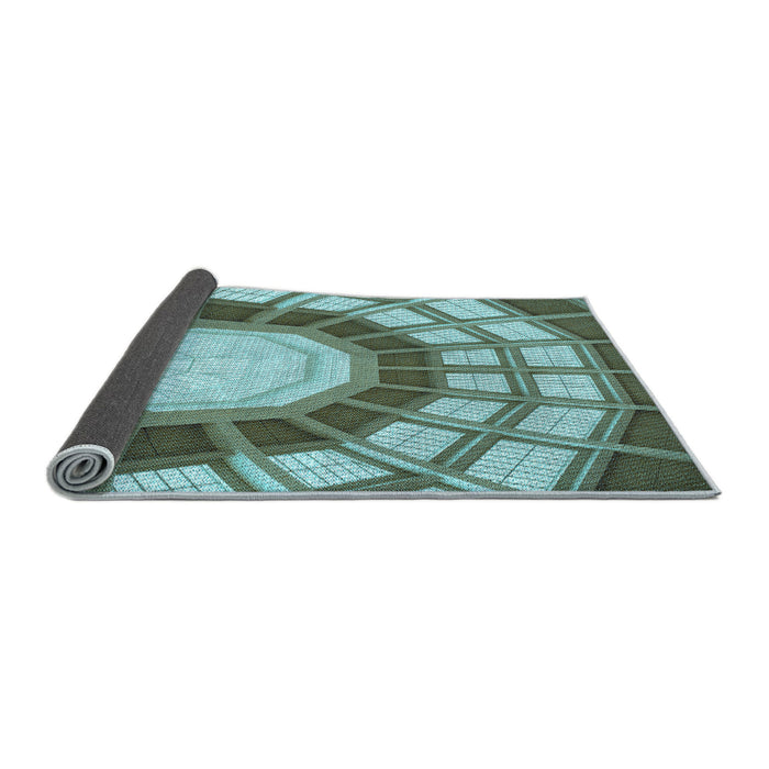 Thickness of Patterned Pine Green Rug, pat671lblu