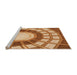 Sideview of Machine Washable Transitional Yellow Orange Rug, wshpat671org