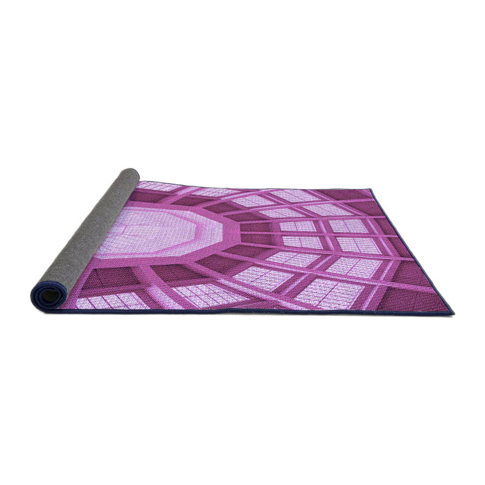 Thickness of Patterned Violet Purple Rug, pat671pur