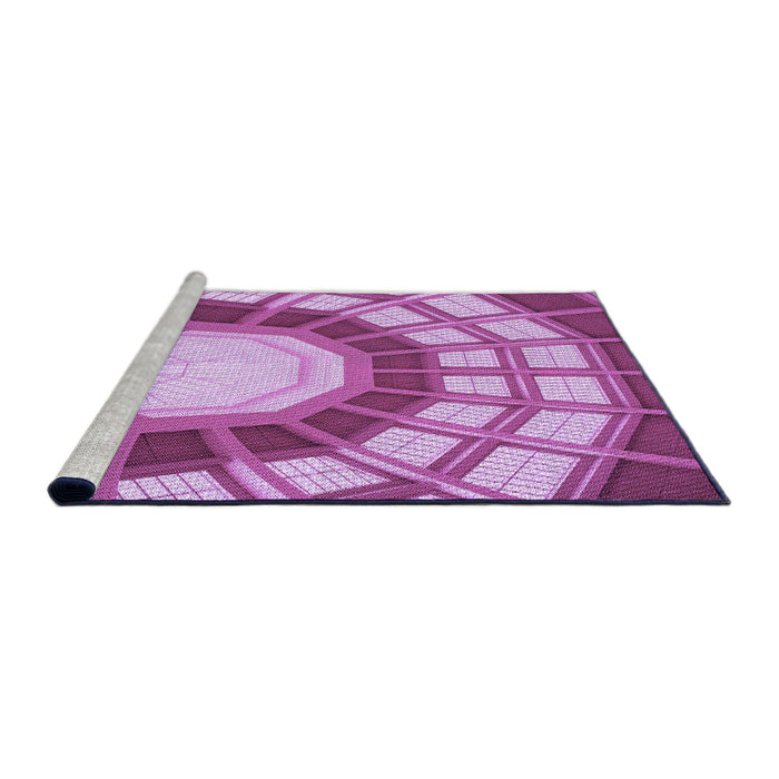 Sideview of Machine Washable Transitional Violet Purple Rug, wshpat671pur
