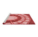 Sideview of Machine Washable Transitional Light Coral Pink Rug, wshpat671rd