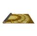 Thickness of Patterned Golden Brown Yellow Rug, pat671yw