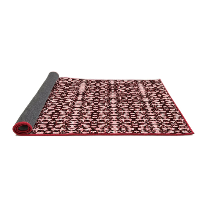 Thickness of Patterned Pastel Pink Rug, pat672rd
