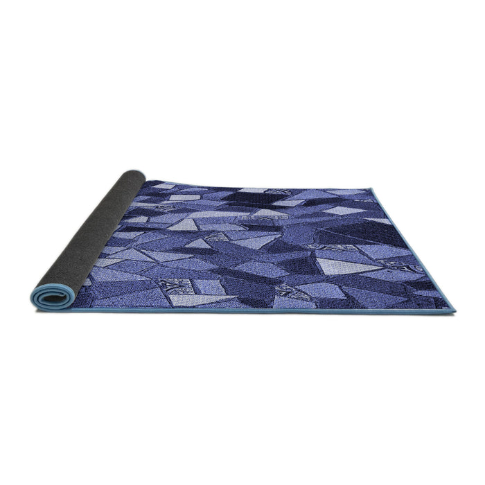 Thickness of Patterned Sky Blue Rug, pat674blu