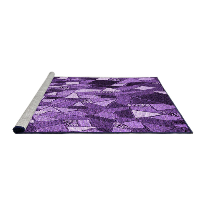 Sideview of Machine Washable Transitional Purple Rug, wshpat674pur