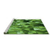 Sideview of Machine Washable Transitional Deep Emerald Green Rug, wshpat675grn