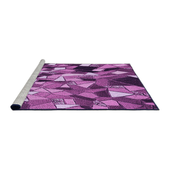 Sideview of Machine Washable Transitional Dark Magenta Purple Rug, wshpat675pur