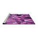 Sideview of Machine Washable Transitional Dark Magenta Purple Rug, wshpat675pur