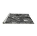 Sideview of Machine Washable Transitional Black Rug, wshpat676gry