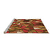 Sideview of Machine Washable Transitional Orange Rug, wshpat676org