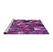 Sideview of Machine Washable Transitional Dark Magenta Purple Rug, wshpat676pur