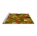 Sideview of Machine Washable Transitional Saffron Red Rug, wshpat676yw