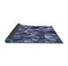 Thickness of Patterned Blue Rug, pat677blu