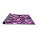 Thickness of Patterned Orchid Purple Rug, pat677pur