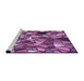 Sideview of Machine Washable Transitional Orchid Purple Rug, wshpat677pur