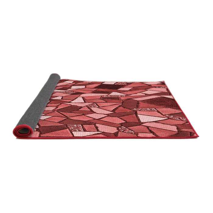 Thickness of Patterned Red Rug, pat677rd