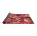 Thickness of Patterned Red Rug, pat677rd