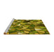Sideview of Machine Washable Transitional Golden Brown Yellow Rug, wshpat677yw