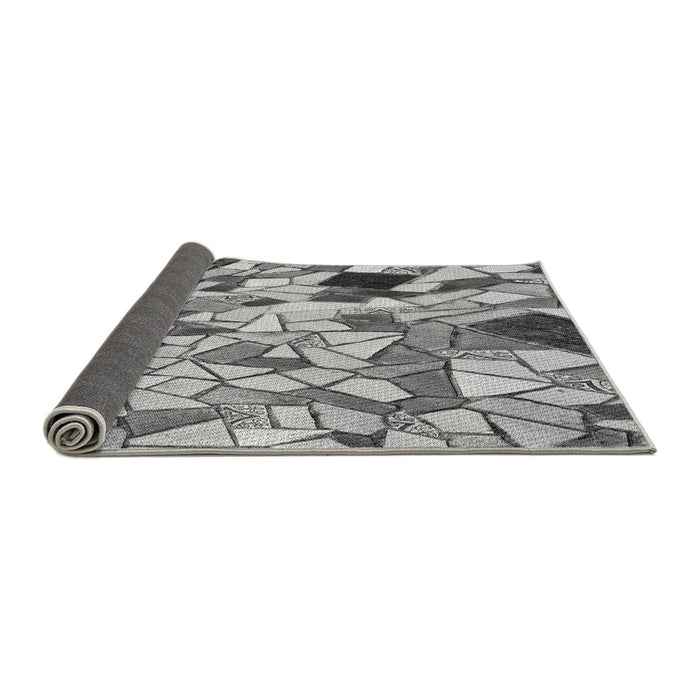 Thickness of Patterned Carbon Gray Rug, pat678gry