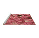 Sideview of Machine Washable Transitional Red Rug, wshpat678org
