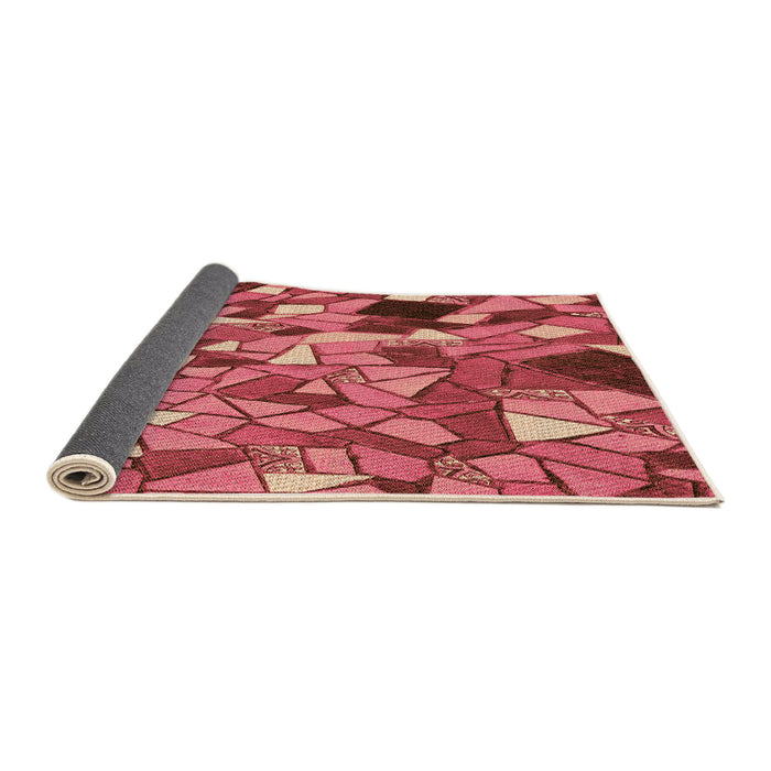 Thickness of Patterned Red Rug, pat678org