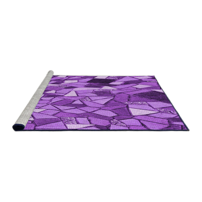 Sideview of Machine Washable Transitional Purple Rug, wshpat678pur