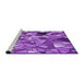 Sideview of Machine Washable Transitional Purple Rug, wshpat678pur