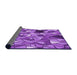 Thickness of Patterned Purple Rug, pat678pur