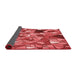 Thickness of Patterned Red Rug, pat678rd