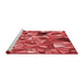 Sideview of Machine Washable Transitional Red Rug, wshpat678rd