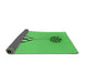 Thickness of Patterned Neon Green Rug, pat679grn