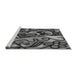 Sideview of Machine Washable Transitional Gunmetal Gray Rug, wshpat68gry