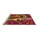 Machine Washable Transitional Red Rug in a Bedroom, wshpat68org