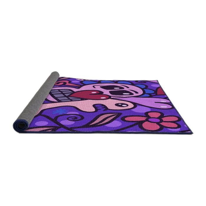 Patterned Indigo Purple Rug, pat68pur