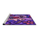 Machine Washable Transitional Indigo Purple Rug in a Bedroom, wshpat68pur