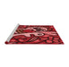 Machine Washable Transitional Tomato Red Rug in a Bedroom, wshpat68rd