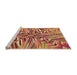 Sideview of Machine Washable Transitional Crimson Red Rug, wshpat680org