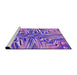 Sideview of Machine Washable Transitional Blue Violet Purple Rug, wshpat680pur
