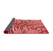 Thickness of Patterned Red Rug, pat680rd