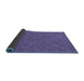 Thickness of Patterned Amethyst Purple Rug, pat681blu