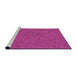 Sideview of Machine Washable Transitional Deep Pink Rug, wshpat681pur