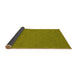 Thickness of Patterned Dark Yellow Green Rug, pat682yw