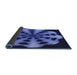 Thickness of Patterned Sky Blue Rug, pat683blu