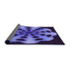 Thickness of Patterned Light Slate Blue Rug, pat683pur