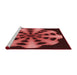 Sideview of Machine Washable Transitional Red Rug, wshpat683rd