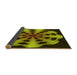 Thickness of Patterned Black Brown Rug, pat683yw