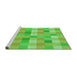 Sideview of Machine Washable Transitional Emerald Green Rug, wshpat684grn